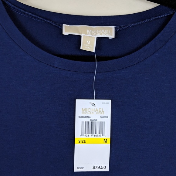 Michael Kors The Basic Sangria Blouse sz M - Picture 4 of 5